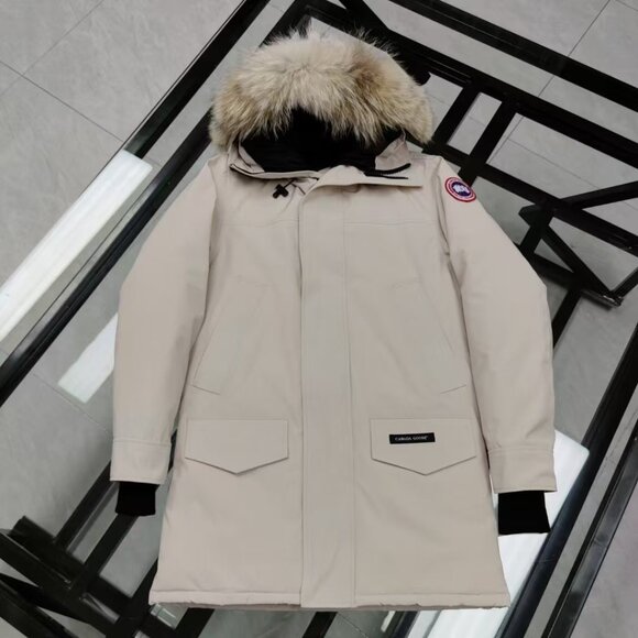 Canada Goose Expedition white Unisex Hooded Parka